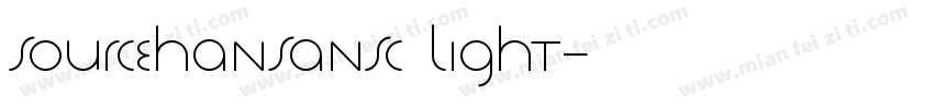 sourcehansansc light字体转换